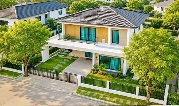 แยกสุขาภิบาล 5 สายไหม คลองสามวา 60 ตร.ว. คฤหาสน์ บ้านเดี่ยว2ชั้น 4 นอน 5 น้ำ ใกล้รร.วัดหนองใหญ่ 1.2 กม. บ้านหรูพร้อมอยู่