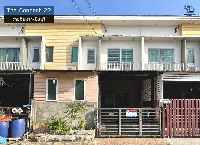 lN-092 ขายทาวน์โฮม 2 ชั้น เดอะคอนเนค22 รามอินทรา มีนบุรี พื้นที่ 21 ตรว 3 นอน 2 น้ำ ใกล้สถานีรถไฟฟ้า ตลาดมีนบุรี