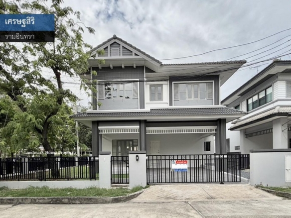 LM26-0067 ขายบ้านเดี่ยว 2 ชั้น เศรษฐสิริ รามอินทรา ถนนปัญญา พื้นที่ 63.9 ตรว 3นอน 3น้ำ บ้านแปลงมุม เป็นส่วนตัว สวย คลีน พร้อมอยู่